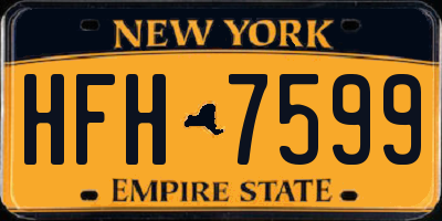 NY license plate HFH7599