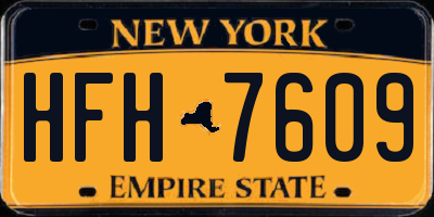 NY license plate HFH7609
