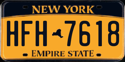 NY license plate HFH7618