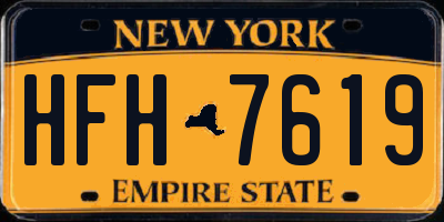 NY license plate HFH7619