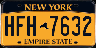 NY license plate HFH7632