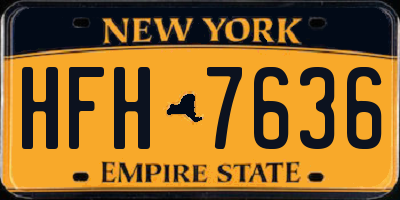 NY license plate HFH7636