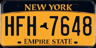 NY license plate HFH7648