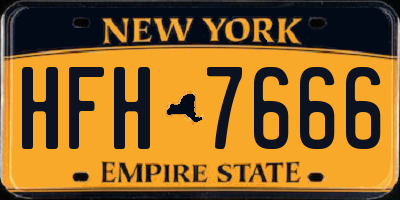 NY license plate HFH7666