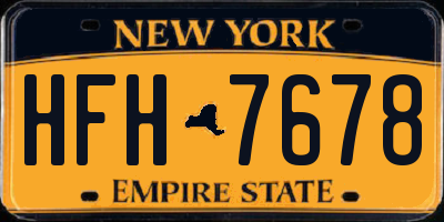 NY license plate HFH7678