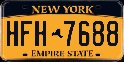 NY license plate HFH7688
