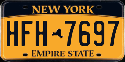 NY license plate HFH7697