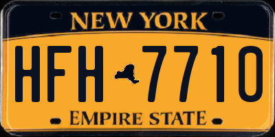 NY license plate HFH7710