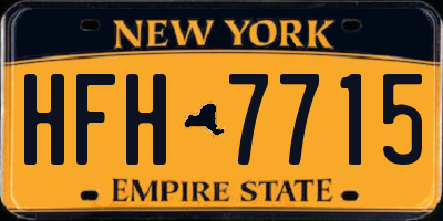 NY license plate HFH7715