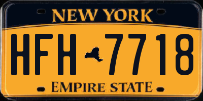 NY license plate HFH7718