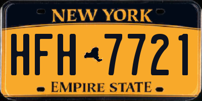 NY license plate HFH7721