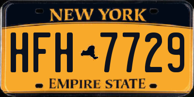 NY license plate HFH7729