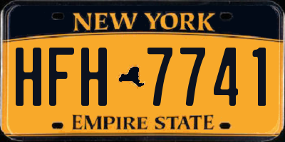NY license plate HFH7741
