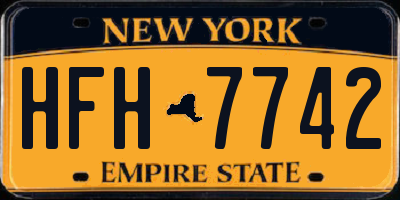 NY license plate HFH7742