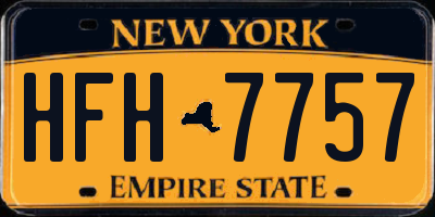 NY license plate HFH7757