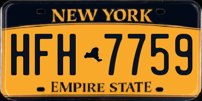 NY license plate HFH7759
