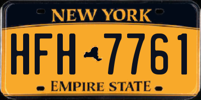 NY license plate HFH7761
