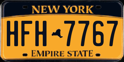 NY license plate HFH7767