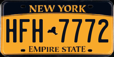 NY license plate HFH7772