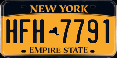 NY license plate HFH7791