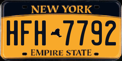 NY license plate HFH7792