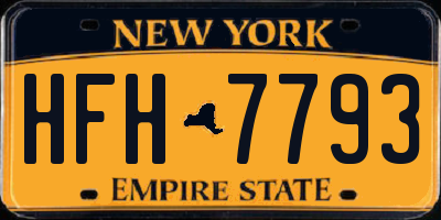 NY license plate HFH7793