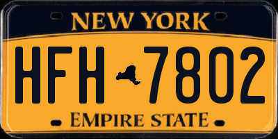 NY license plate HFH7802