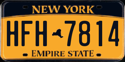 NY license plate HFH7814