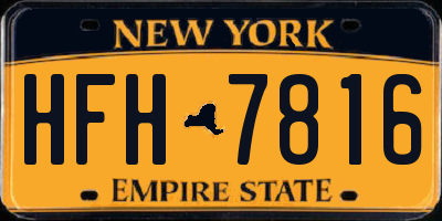 NY license plate HFH7816