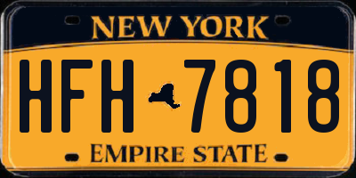 NY license plate HFH7818