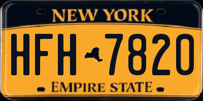 NY license plate HFH7820