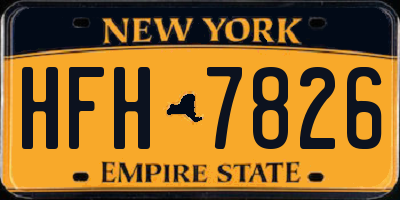 NY license plate HFH7826