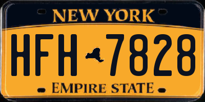 NY license plate HFH7828