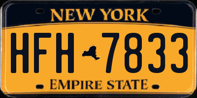 NY license plate HFH7833