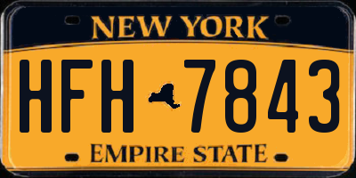 NY license plate HFH7843