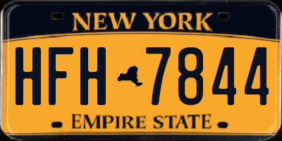 NY license plate HFH7844