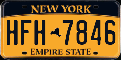 NY license plate HFH7846