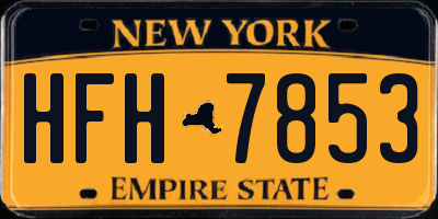 NY license plate HFH7853