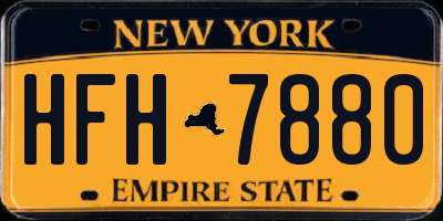 NY license plate HFH7880