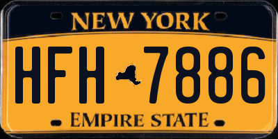 NY license plate HFH7886