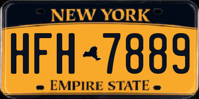 NY license plate HFH7889