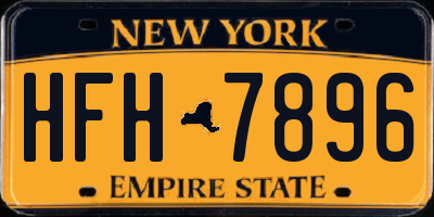 NY license plate HFH7896