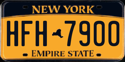 NY license plate HFH7900