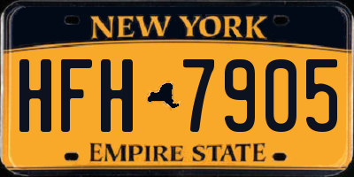 NY license plate HFH7905