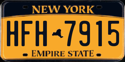 NY license plate HFH7915
