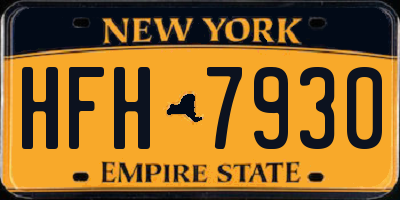 NY license plate HFH7930