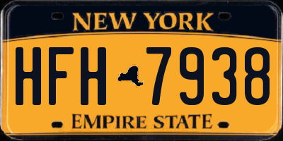 NY license plate HFH7938