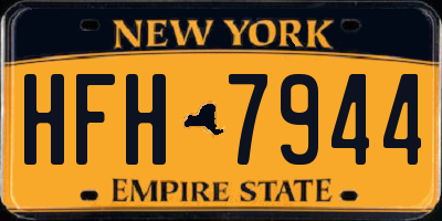 NY license plate HFH7944