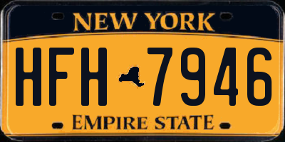 NY license plate HFH7946