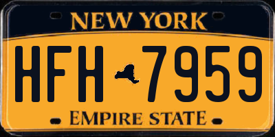 NY license plate HFH7959